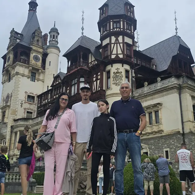 Peleș Castle towers and courtyards in Sinaia on a private castle tour — 5