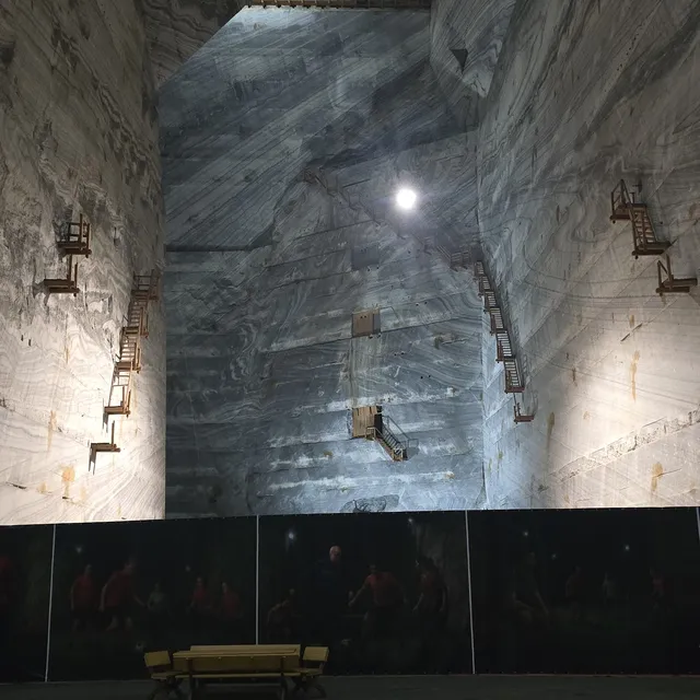 Vast carved salt halls deep inside Slănic Prahova salt mine — 3